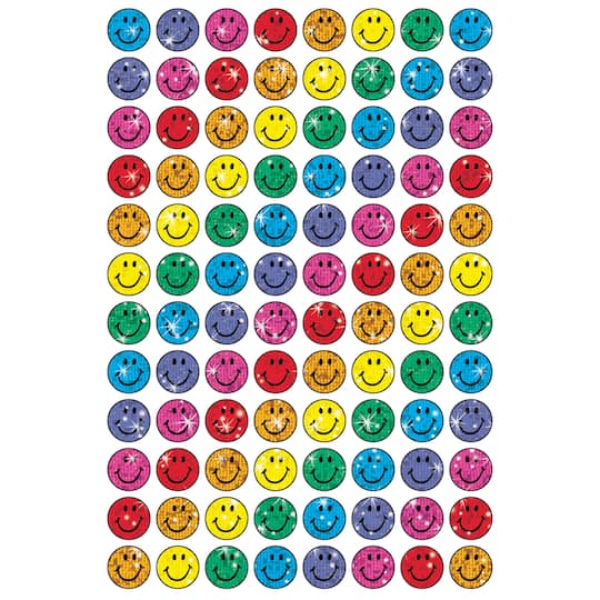 Trend Enterprises&#xAE; Colorful Sparkle Smiles SuperSpots&#xAE; Stickers